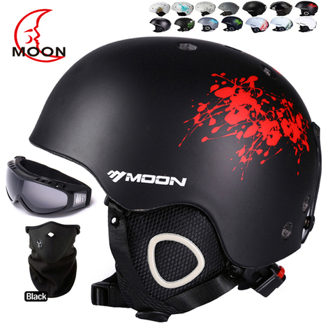 Casco de esquí de Luna Otoño Invierno adultos y niños Snowboard Skateboard equipo de esquí nieve deportes cascos de esquí de seguridad ► Foto 1/6