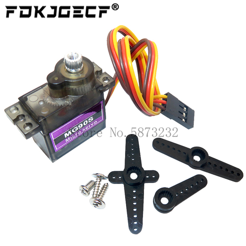 Servos clásicos SG90 MG90S para aviones de control remoto, modelos de avión de ala fija, telecontrol Piezas de aviones, motores de juguete MG90 9g ► Foto 1/2