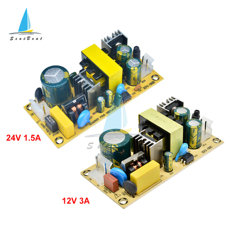 Módulo del interruptor de la fuente de alimentación, protección contra sobrevoltaje y cortocircuito, AC-DC, CA, 100V-240V a CC, 12V, 3A, 24V, 1.5A ► Foto 1/6