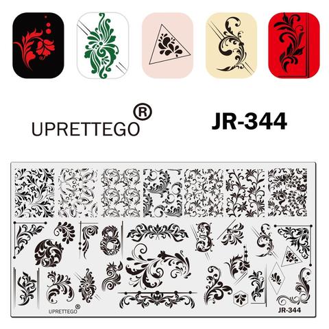 Plantilla Placa de estampado de acero inoxidable 2022, tigre de la jungla, leopardo, Halloween, orquídea, ornamento Vintage para mujer, JR341-350 de Navidad ► Foto 1/6