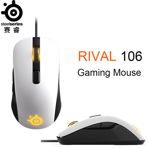 Nuevo SteelSeries RIVAL 106 juegos por cable ratón óptico de 7200DPI 6-clave espejo Material ratón CS: ir PUBG ¡Gamer ratón ► Foto 1/6