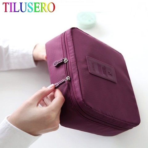 Bolsa de cosméticos de viaje multifunción para mujer, Neceser de maquillaje cosmético impermeable, organizador de viaje, estuches de maquillaje de almacenamiento para mujer ► Foto 1/6