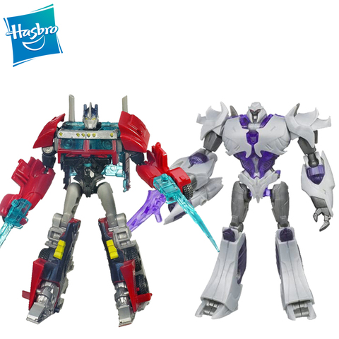 Hasbro-figuras de acción de Transformers, juguetes de personajes de Transformers Prime, clase Commander, Megatron, Optimus Prime, Bulkhead, Iron hide Magnus ► Foto 1/6