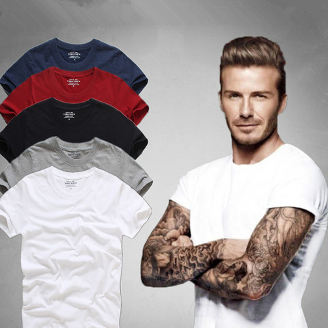 Camiseta de manga corta para hombre, Camiseta de algodón 100%, camisetas de marca de verano para hombre, camisetas casuales de Color sólido, camisetas para hombre 2022 ► Foto 1/6