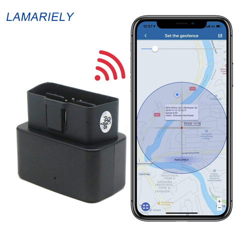 OBDII-rastreador GPS para coche, dispositivo de seguimiento con 16 Pines, OBD, rastreador MIni GPS, GSM, OBD2, con Software en línea, aplicación IOS y Android ► Foto 1/6