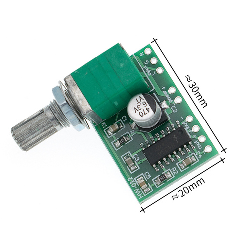 Placa de amplificador digital PAM8403 mini, 5V, potenciómetro de conmutación, se puede alimentar por USB ► Foto 1/6
