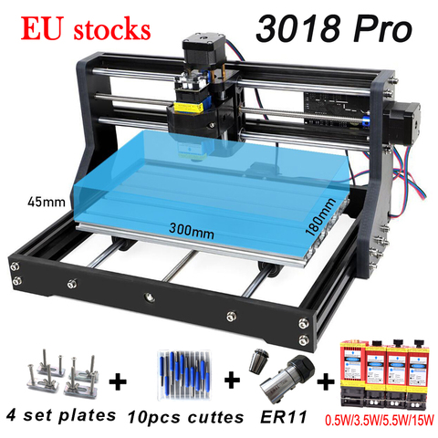 2022 nuevo CNC 3018 PRO grabador láser madera CNC maquina enrutadora GRBL ER11 Hobby DIY máquina de grabado para madera PCB PVC Mini CNC3018 ► Foto 1/6