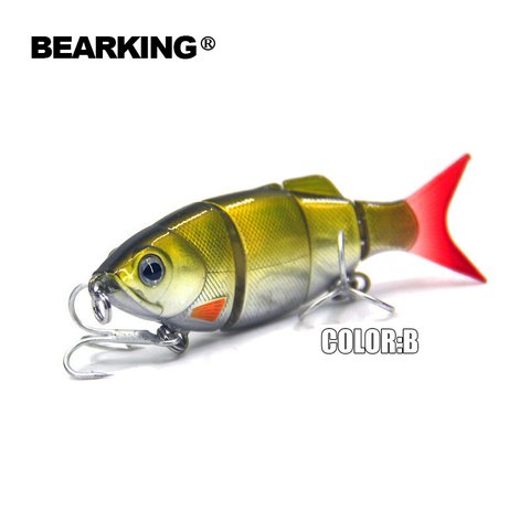 5 unids/lote Bearking caliente Señuelos de Pesca minnow duro cebos señuelos de calidad profesional 11cm/27g swimbait articulado cebo envío gratuito ► Foto 1/6