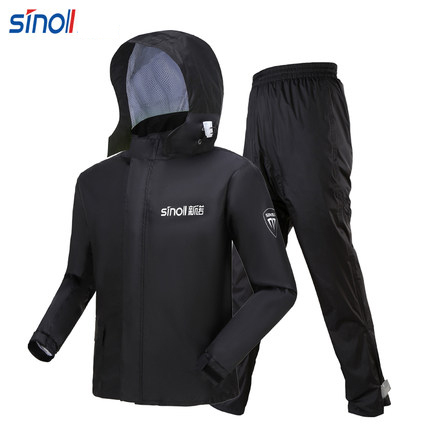 SINOLL-traje de motocicleta para la lluvia, impermeable + Pantalones de lluvia, chaqueta de lluvia para moto, ciclismo deportivo, impermeables ► Foto 1/1