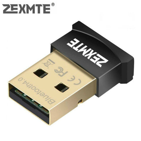 Zexmte Adaptador USB Bluetooth CSR 4,0 Dongle receptor soporte Windows10/8/7/Visa/XP para ordenador portátil de escritorio ratón y auriculares de teclado ► Foto 1/6