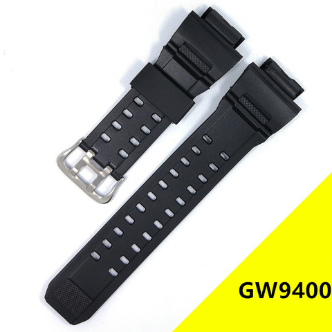 Correa de goma para reloj Casio G Shock GW9400 GW 9400, repuesto negro, accesorios de reloj de pulsera impermeables ► Foto 1/6