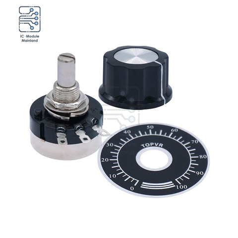 Resistencias variables solo giro rotativo Linear cono potenciómetro de película de carbono RV24YN20S 1K Ohm 1-1M Ohm con mando Dial para coche de juguete ► Foto 1/6