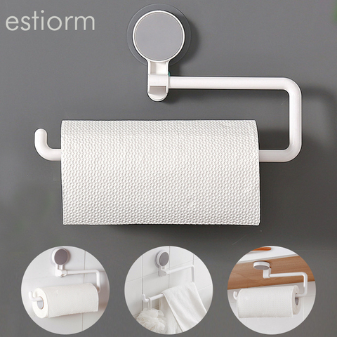 Rollo de montaje en pared con soporte para papel de cocina, dispensador de papel higiénico para cocina, baño, debajo del armario ► Foto 1/1