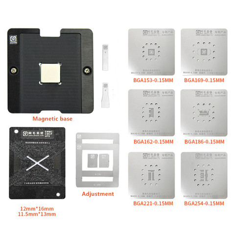 Amaoe Nand reparación BGA plantilla para EMMC UFS BGA 153, 162, 169, 186, 221, 254 Android Nand reparación herramientas ► Foto 1/5