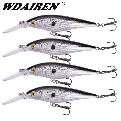 WDAIREN pececillo con láser Señuelos de Pesca duros 11cm 11g Pesca Japón Artificial de plástico cebo con gancho de buceo Wobbler Crankbaits abordar ► Foto 1/6