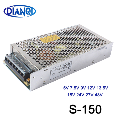 Fuente de alimentación S-150W 5V 7,5 V 9V 12V 13,5 V 15V 24V 27V 48V dc 48V ac Fuente de alimentación ac dc convertidor S-150-12 S-150-27 S-150-48 S-150-9 ► Foto 1/3