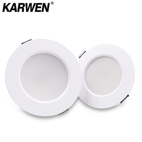 KARWEN LED Downlight 5W 7W 9W 12W 15W cuerpo blanco luz de techo frío luz led blanca cálida AC 220V 230V 240V para la habitación ► Foto 1/6