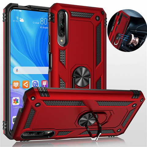 Funda a prueba de golpes para Huawei, carcasa armadura a prueba de golpes para Huawei P Smart 2022 Honor 9X Pro, soporte de anillo para coche ► Foto 1/6