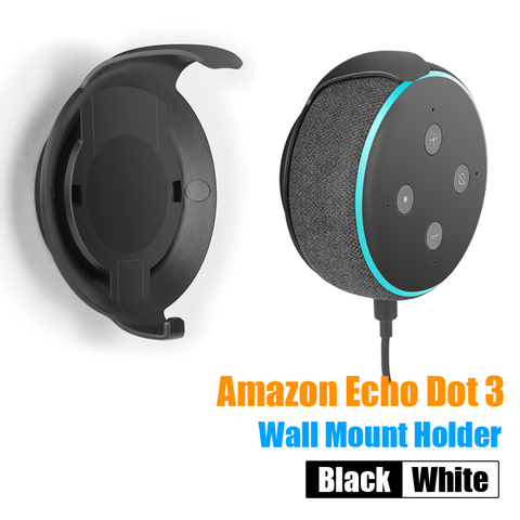 Soporte de pared para altavoz, funda para Amazon Echo Dot de 3. ª generación, gestión de cables integrados, accesorios para ahorro de espacio ► Foto 1/6