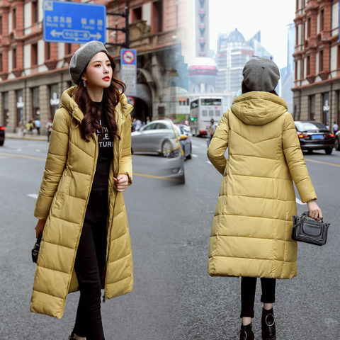 Chaqueta de algodón con capucha para mujer, Parkas largas cálidas, abrigo de talla grande a la moda, primavera e invierno, novedad de 2022 ► Foto 1/6