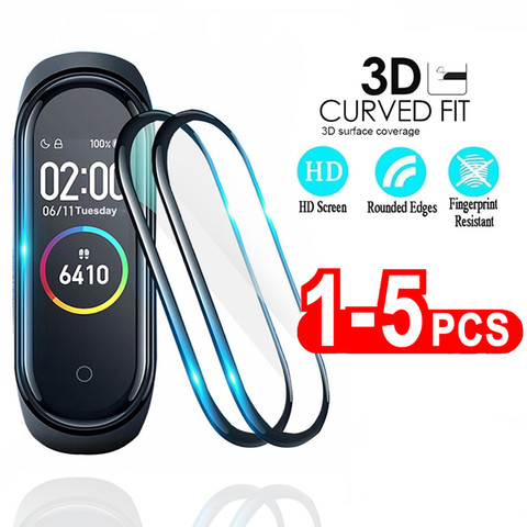 Protector de cristal 3D para Xiaomi mi band 5, película protectora para reloj inteligente Mi band 4 ► Foto 1/6