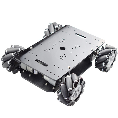 Mecanum-Robot de rueda de doble chasis, Kit de Chasis de coche con 4 Uds., Motor codificador de 12V para Arduino Raspberry Pi DIY STEM, 5KG de carga, nuevo ► Foto 1/6