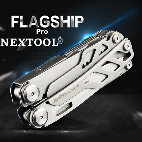 NEXTOOL-cuchillo plegable multifunción Pro 16 en 1, abrebotellas, destornillador/alicates, acero inoxidable, ejército, caza y campamento ► Foto 1/6