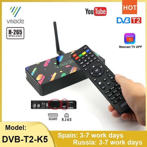 Comprar DVB-T2 Sintonizador de TV Vga TV Box DVB T2 para Receptor de TV  Digital Receptor Wifi DVBT2