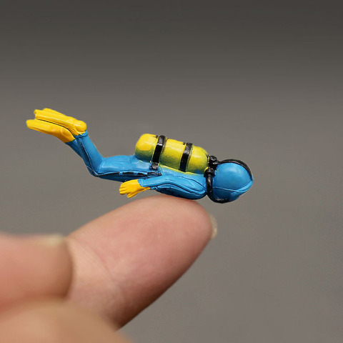 Figura en miniatura de escena Oceánica para niños, juguete de figura de acción en miniatura de exploración subacuática de mundo oceánico, buzos, decoración 3D ► Foto 1/6