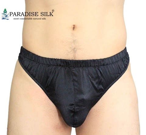 Hombre Sexy Tanga 100% de satén de seda Sexy ropa interior de los hombres de seda de tamaño S, M, L, XL, XXL ► Foto 1/6