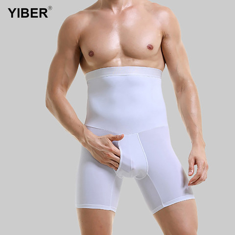 Pantalones cortos moldeadores de compresión para hombre, entrenador de cintura vientre, modelado adelgazante, Faja, Bóxer, ropa interior ► Foto 1/6