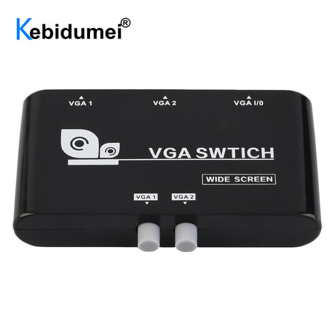Selector VGA 2 en 1, interruptor de vídeo VGA, Selector de 2 vías para compartir, conmutador para monitores de PC, proyectores ► Foto 1/6