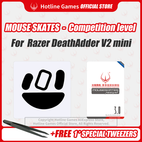 Hotline Games 3.0 nivel de competencia patines de ratón pies de reemplazo para Razer DeathAdder V2 Mini 0,28mm/0,7mm de espesor ► Foto 1/6