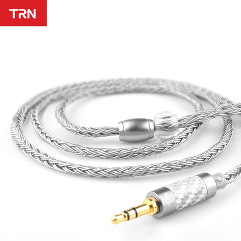 TRN-Cable de actualización HIFI Chapado en plata, conector de 3,5mm y 0,75mm para TRN VX BA5 M10 BA8 KZ ZS10 PRO ZSN ZSX CCA C12 ► Foto 1/6