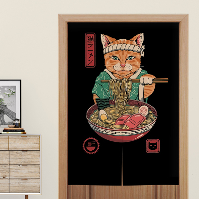 Cortina tela puerta decorativa de estilo japonés, mamparas para el Hogar, baño, cocina, sushi, restaurante ► Foto 1/4