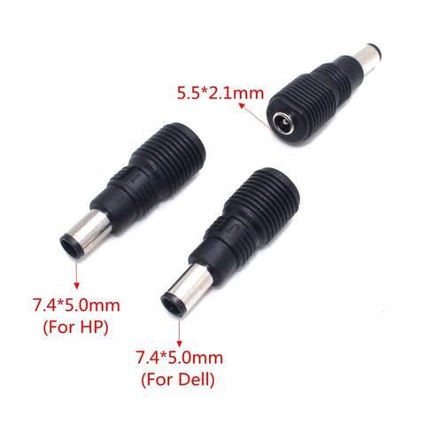 Adaptador de enchufe de alimentación hembra, conector recargable para DELL y HP, 7,4x5,0mm, DC macho a 5,5x2,1mm, nuevo ► Foto 1/6