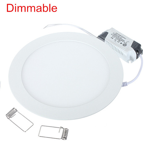 Ultra delgado Panel LED Downlight 3W 6W 9W 12W15W 25W ronda luz LED empotrable de techo AC85-265V Panel LED regulable lámparas ► Foto 1/6