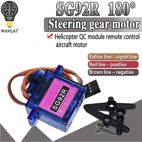 Servomotor SG92R de fibra de carbono de nailon, 2,5 KG, reemplazo SG90 para modelo RC, aeromodelismo, partes de helicóptero ► Foto 1/6