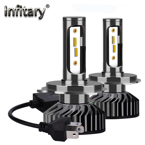 Infitary Canbus H4 H7 Led bombillas de faro delantero de coche 16000Lm 1860 Chip de 6500K 4500K 3000K H1 H3 H11 H13 HB3 HB4 9004 9007 Auto de la luz de niebla ► Foto 1/6