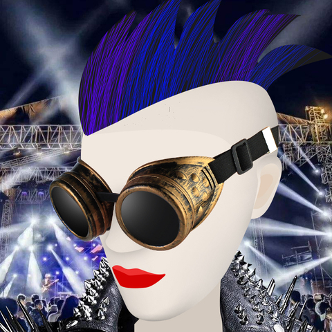Moda Punk Festival gafas de sol gafas de estilo Rock Steampunk gafas de sol inusuales lentes de aumento hombres mujeres fiesta Retro gafas de escenario ► Foto 1/1