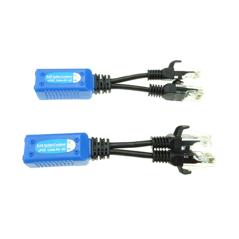 ESCAM 1 par RJ45 combinador divisor uPOE cable dos cámara POE usar un cable de red de Cable adaptador POE conectores pasivo Cable de alimentación ► Foto 1/4