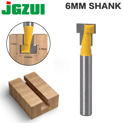 Broca enrutadora de corte de ranura en T de alta calidad con vástago de 1pc6mm para Bot hexagonal de 6mm ► Foto 1/6