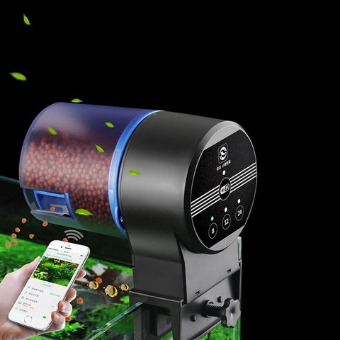 SUNSUN-alimentador automático de peces, tanque de acuario con WIFI, temporizador, alimentadores eléctricos a prueba de humedad, dispensador de alimentos automático, Control por aplicación móvil ► Foto 1/6