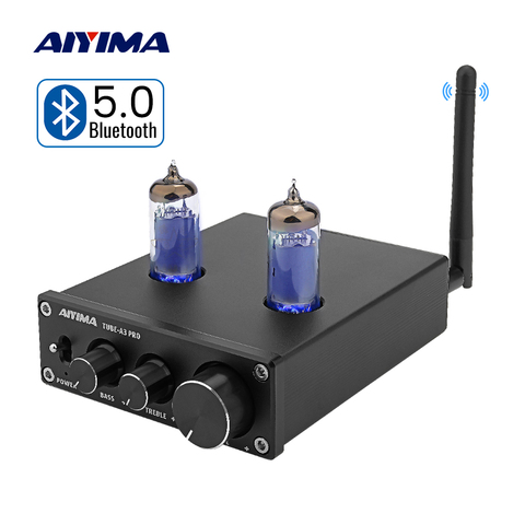 AIYIMA-Amplificadores de tubo de vacío para cine en casa, preamplificador triple con ajuste de graves, tarjeta de audio, Bile, bluetooth 5.0, 6K4, ARTESANAL ► Foto 1/6