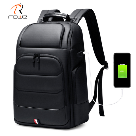 Rowe-mochila multifunción de gran capacidad para hombre, morral de viaje resistente al agua con carga USB, apta para ordenador portátil de 15,6 pulgadas ► Foto 1/6