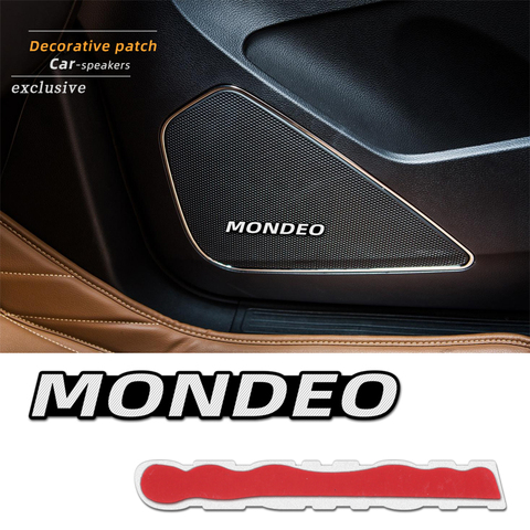 Parlante altavoz estéreo de aluminio 3D, insignia, emblema, pegatina para Ford Mondeo mk3 mk4 mk5, accesorios de estilismo para coche, 4 Uds. ► Foto 1/6