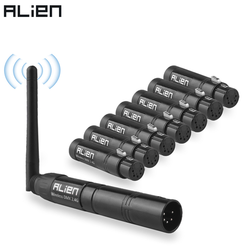 ALIEN-controlador inalámbrico DMX 2,4 DFI, transmisor receptor XLR de 5 pines DIN 512G ISM, para DJ, luz láser de cabeza móvil, para discoteca ► Foto 1/6