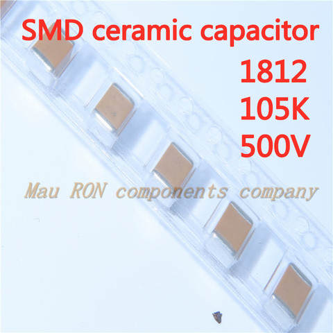 10 unids/lote SMD condensador de cerámica 1812 1 UF 105 K 400 V 450 V 500 V X7R X7R 10% DE ALTA voltaje no polar ► Foto 1/2