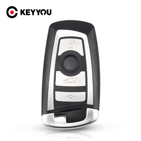 KEYYOU-carcasa de llave a distancia de coche inteligente, 4 botones de repuesto para BMW F CAS4 serie 5 7 ► Foto 1/6