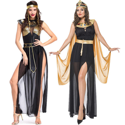 Disfraces medievales de princesa egipcia, disfraz de Cosplay del faraón egipcio, Halloween, disfraz de mujer adulta, Cleopatra Royal ► Foto 1/6